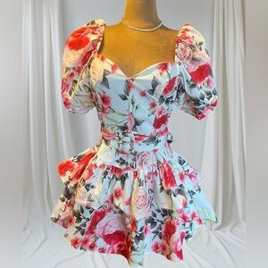 Floral Puff Sleeve Dress